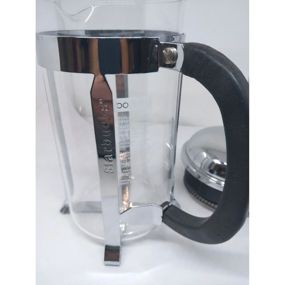 Bodum Starbucks French Press Glass & Stainless Steel 4 Cups 9.5